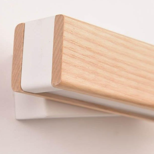 modern rotating wooden wall sconce