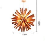 modern dandelion wood chandelier