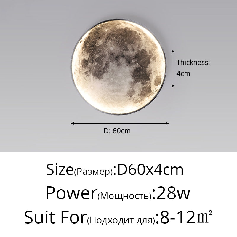 moon round wall light
