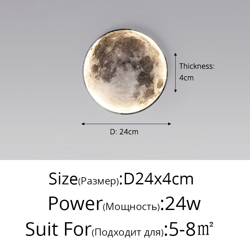 moon wall light 9.44 inch
