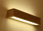 natural wood wall sconce
