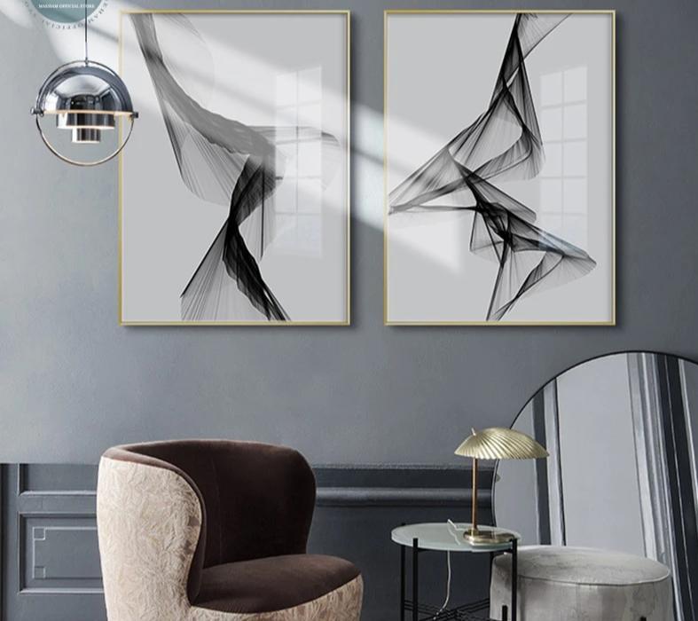 Nordic Black White Wall Art - Lala Lamps Store