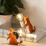 orange cat desk lamp