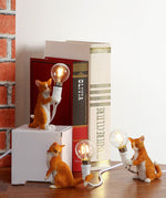 orange cat table lamp