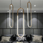 modern oval LED pendant light