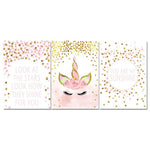 Pink Unicorn Canvas Wall Art - Lala Lamps Store