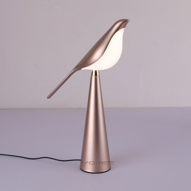 Close-Up of Bird Corner LED Wall Light with Soft Warm Glow