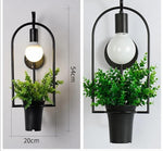 Decorative indoor plant wall light for bedroom & living room