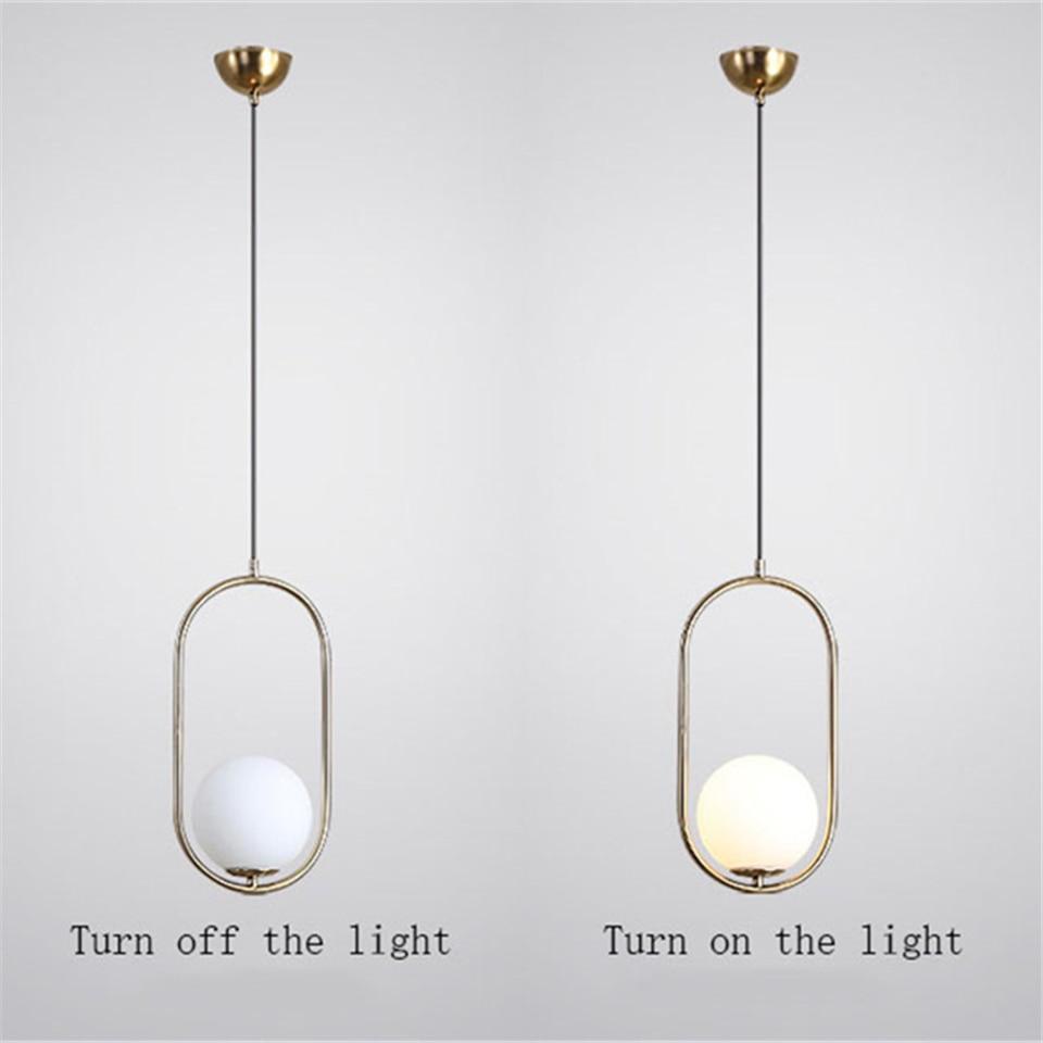 modern milk glass pendant light