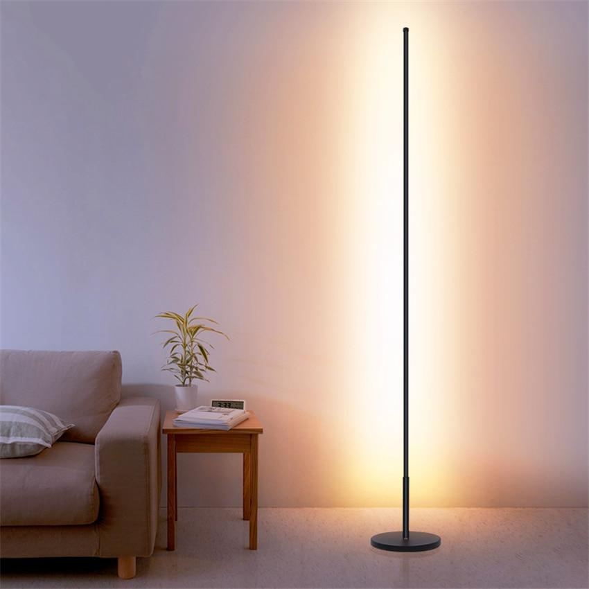 floor lamp next to tv