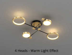 4 heads sputnik chandelier ceiling light