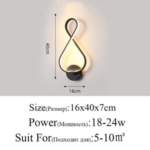 Meandering LED Wall Light