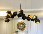 Black and gold chandelier