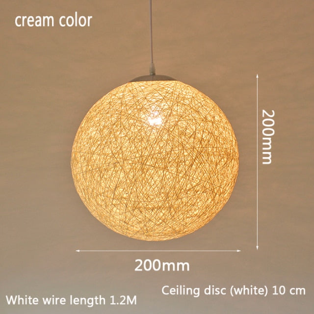 woven pendant light