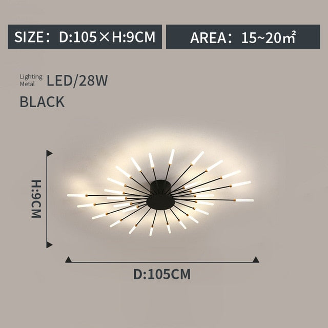 modern black ceiling light