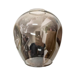 amber glass globe pendant light