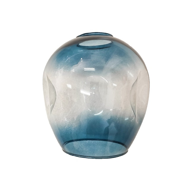 blue glass globe pendant light