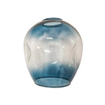 blue glass globe chandelier