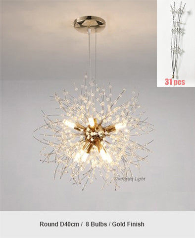 large firewok chandelier