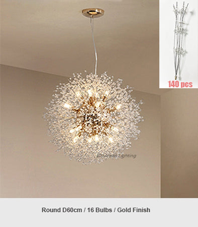 gold firewok chandelier