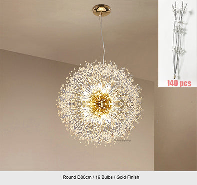 crystal firework hanging light