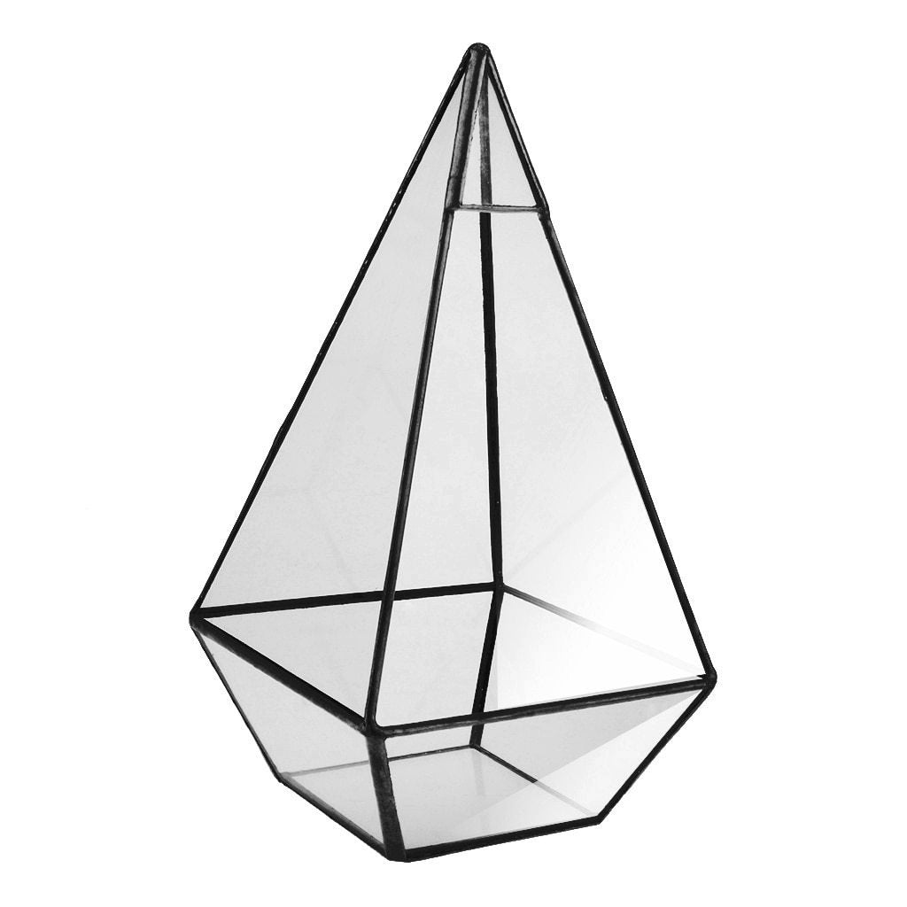 Pyramid Glass Geometric Terrarium Box - Lala Lamps Store