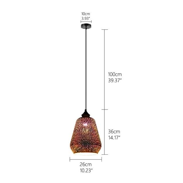 amber glass pendant light