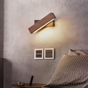 rotated wooden wall sconces bed side lamp