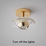 gold semi flush mount light