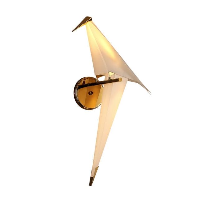 origami bird light fixture