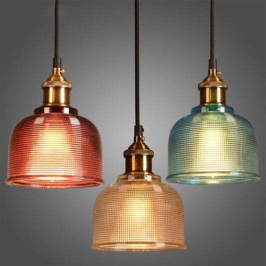 colored glass pendant lights