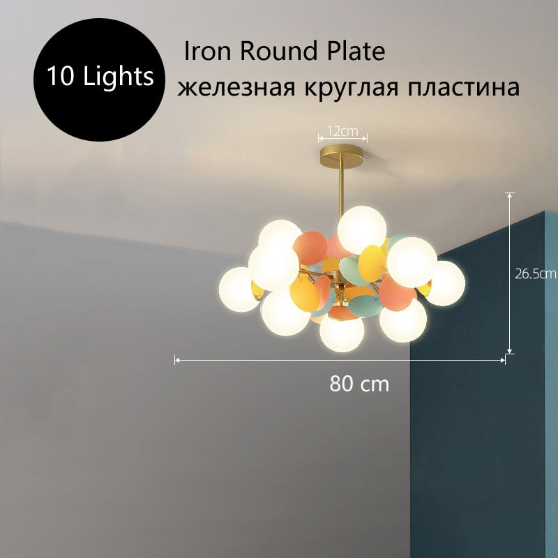 sputnik glass globe chandelier