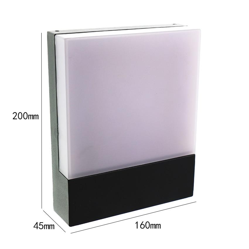 square outdoor led lights for wall