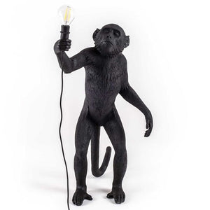 standing black monkey lamps