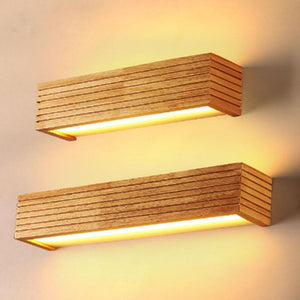 wood wall sconce light
