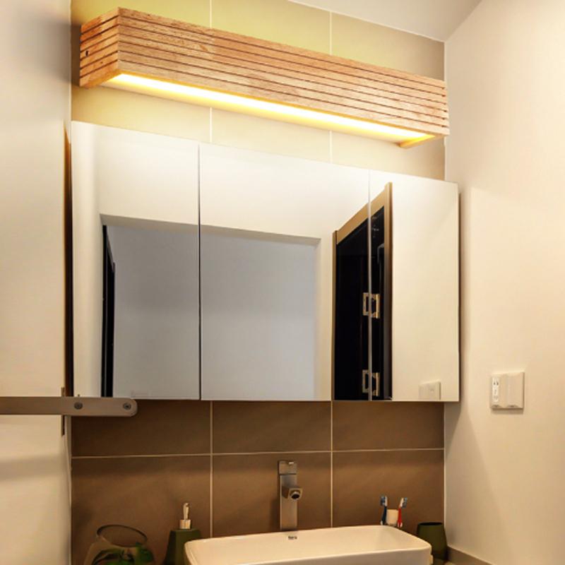 wood sconces for bathroom