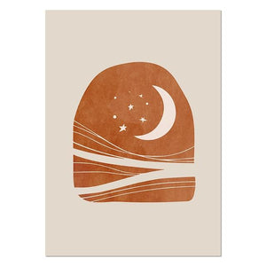 Sun and Moon Scene Boho Wall Art - Lala Lamps Store