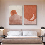 Sun and Moon Scene Boho Wall Art - Lala Lamps Store