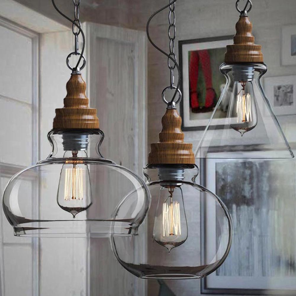 clear glass vintage pendant light