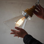 cone clear glass vintage hanging lamp