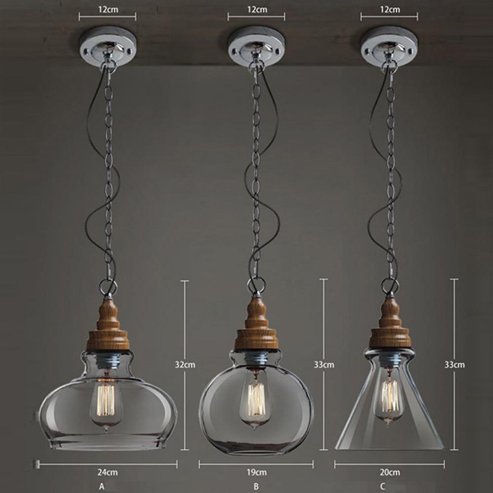 clear glass vintage pendant light
