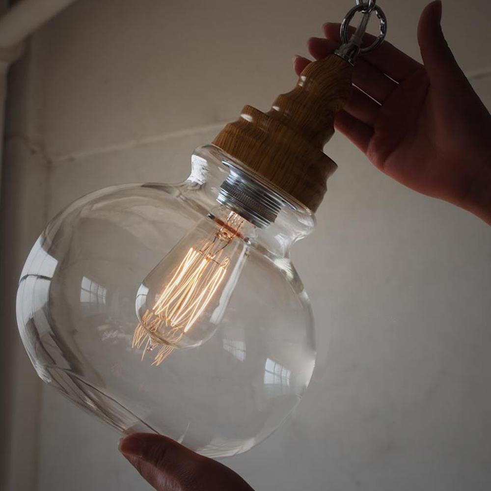 clear globe vintage glass pendant light