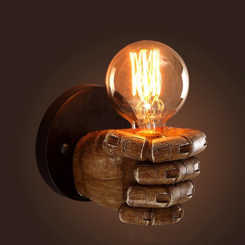 hand-shaped wall sconce