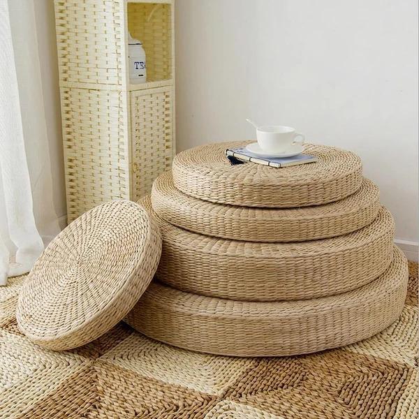 Tatami - Natural Straw Floor Cushion Lala Lamps Store