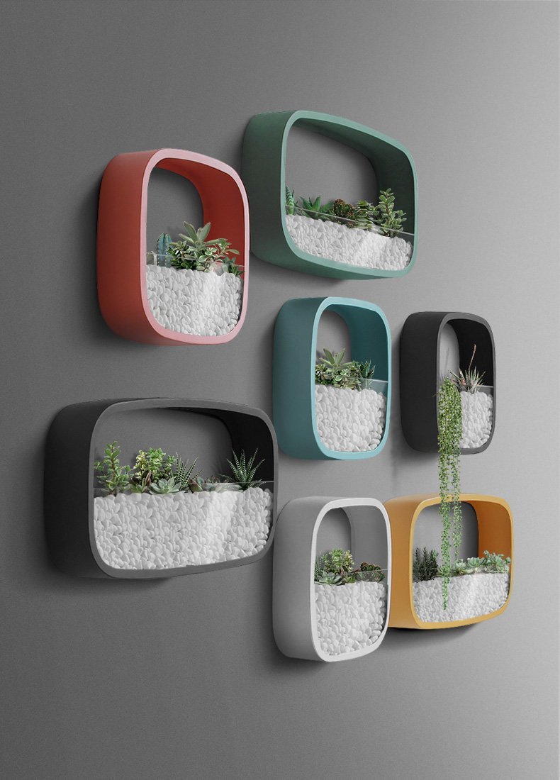 Vano - Rounded Modern Wall Planter - Lala Lamps Store