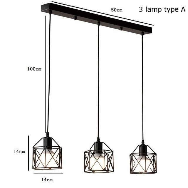 3 heads cage light fixture linear