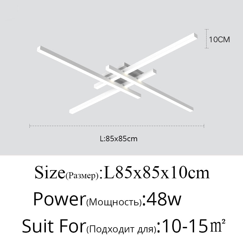 white 4 heads linear ceiling light