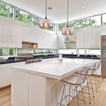 white amber glass pendant light