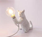 white cat table lamp
