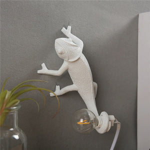 white chameleon wall lamp